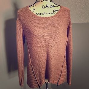 Long sleeve dusty rose sweater